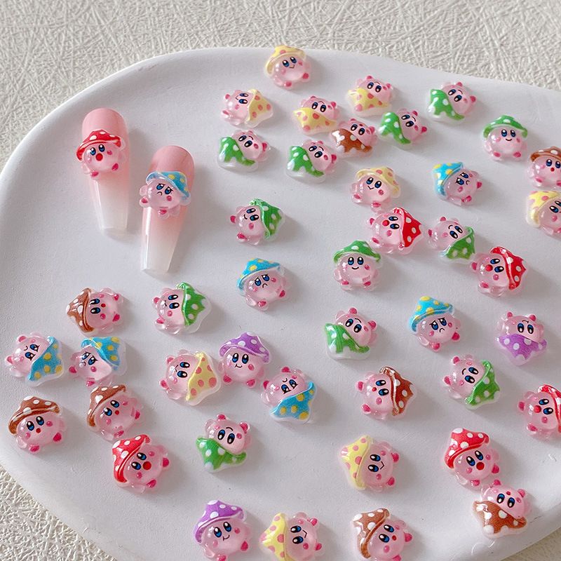 Nail Art - 2/10/20pcs Kirby Nail Charms 3D Resin