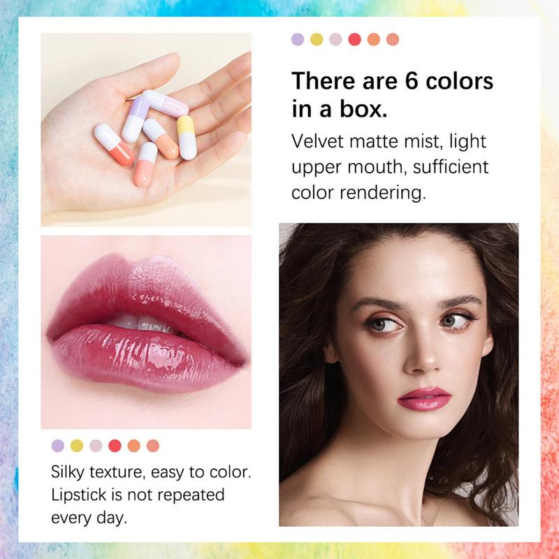 Mini Lipstick Set 6pcsWaterpro - огляд і ціна Matte Velvet Lip Tint Long Lasting