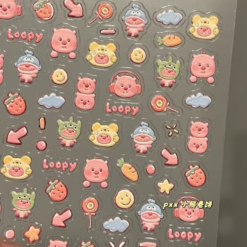 Loopy 3D embossed sticker, tra - огляд і ціна Nail Art