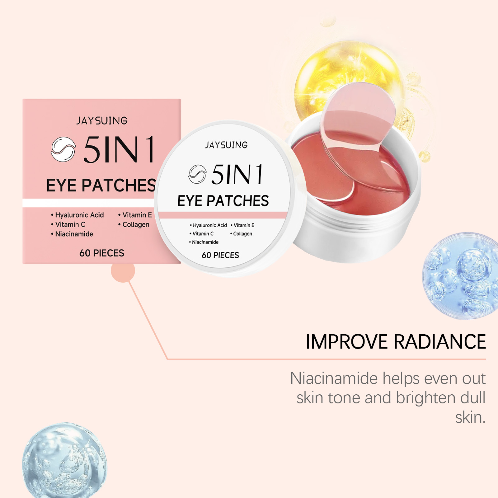 JAYSUING 5-in-1 Under Eye Patc - огляд і ціна Collagen Under Eye Patches