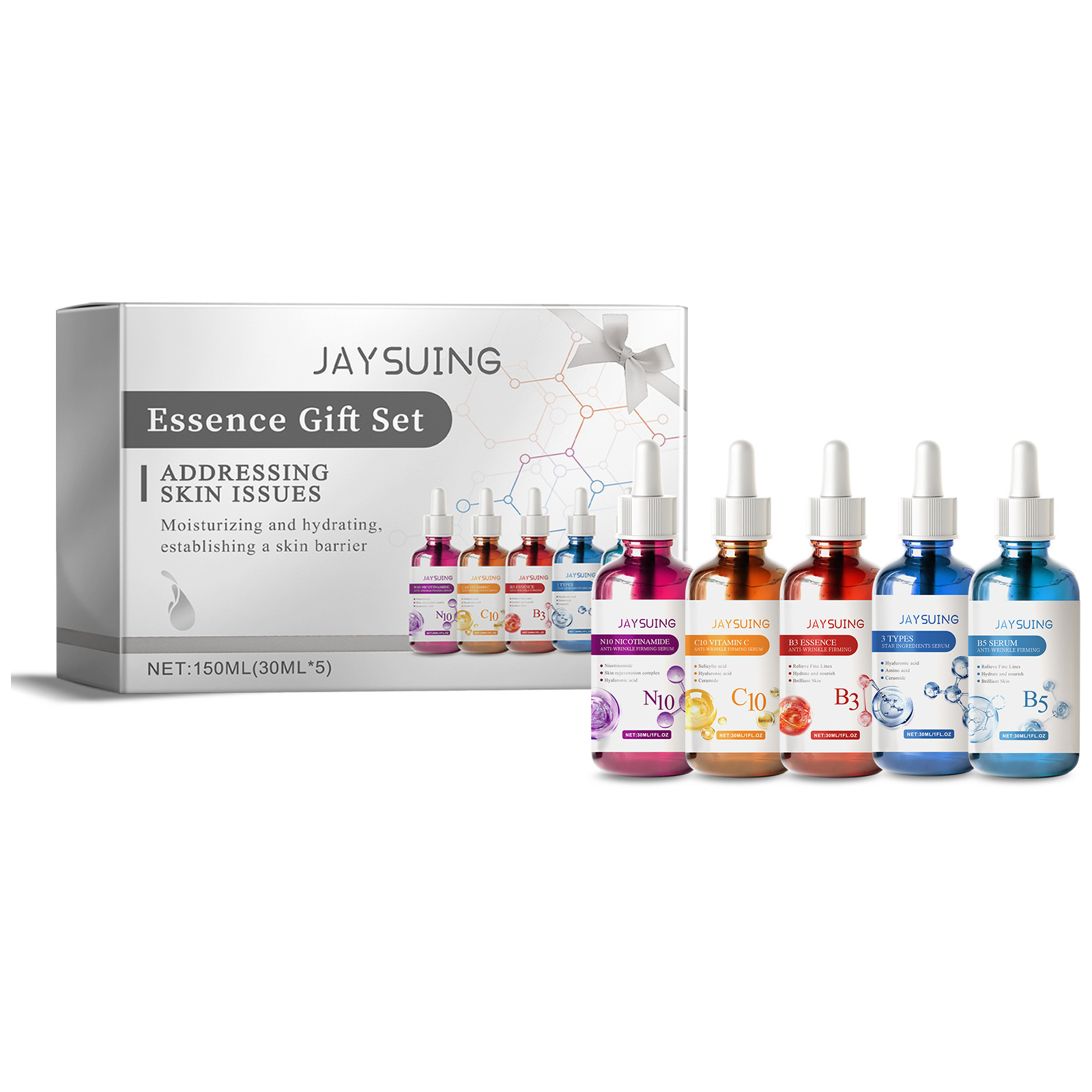 Face Serum Skin Care Sets 5PCS - огляд і ціна Niacinamide Pore Shrinking Essence