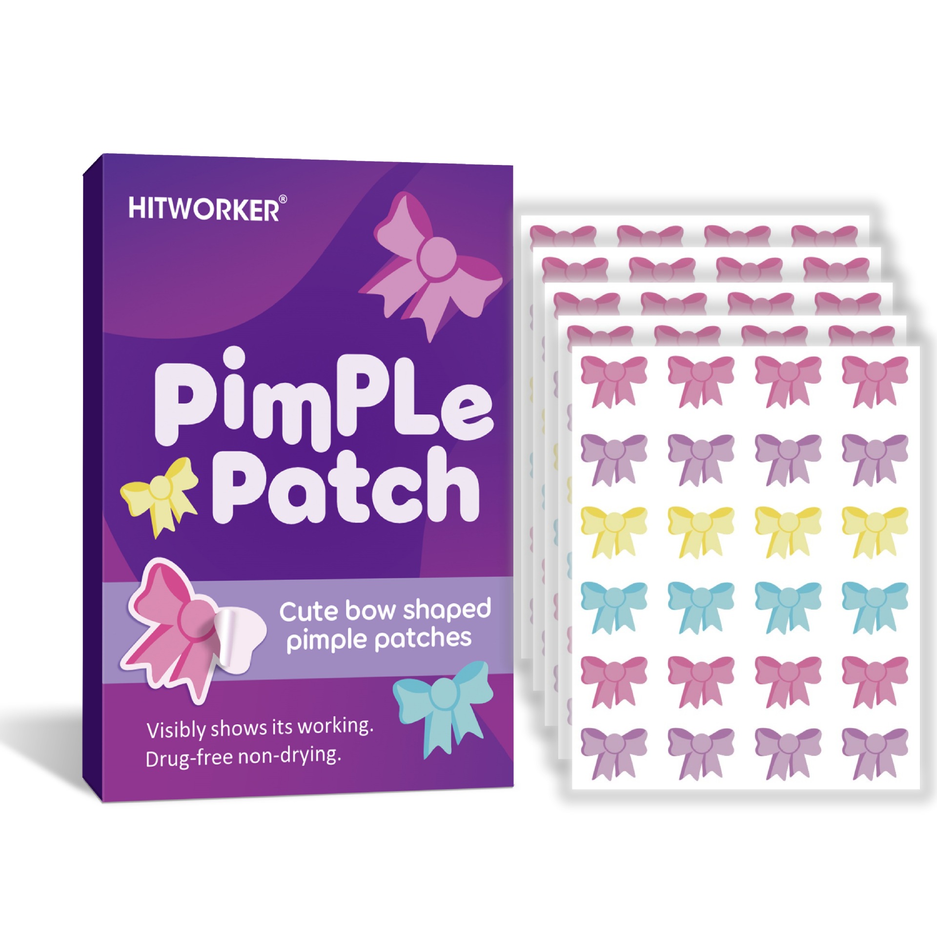 120Pcs Bow Shaped Acne Pimple  - огляд і ціна Hydrocolloid Pimple Patch