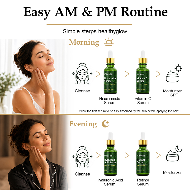 4PCS Facial Serum Set Niacinam - огляд і ціна Niacinamide Pore Shrinking Essence