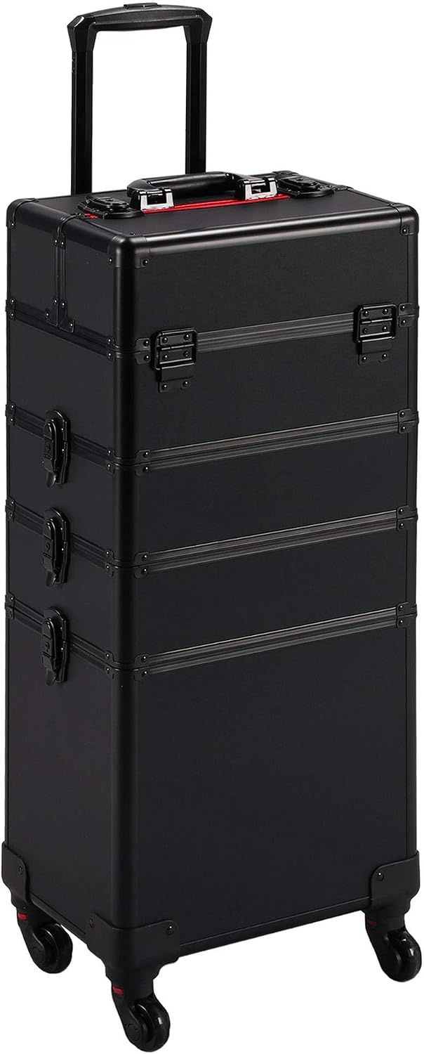 Black 4‑in‑1 Lockable Rolling  - огляд і ціна Makeup