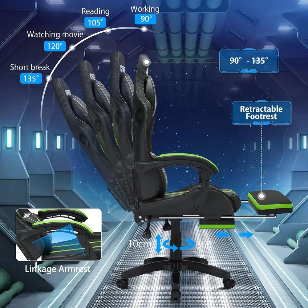Ergonomic Massage Gaming Chair - огляд і ціна Massage
