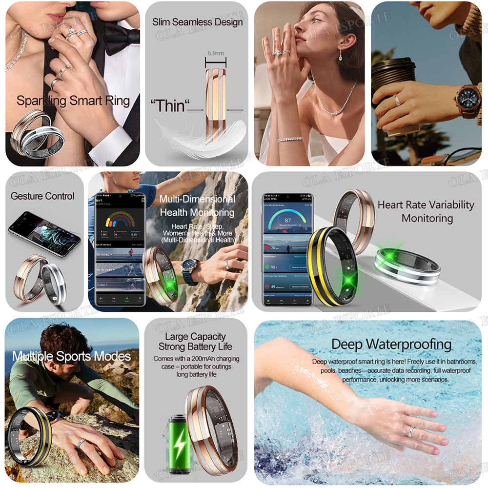 New 6.3mm Thin Smart Ring Heal - огляд і ціна Health Monitors