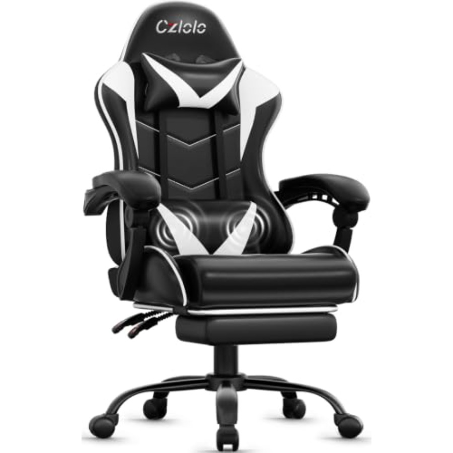 Gaming Chair with Footrest, Ra - огляд і ціна Massage