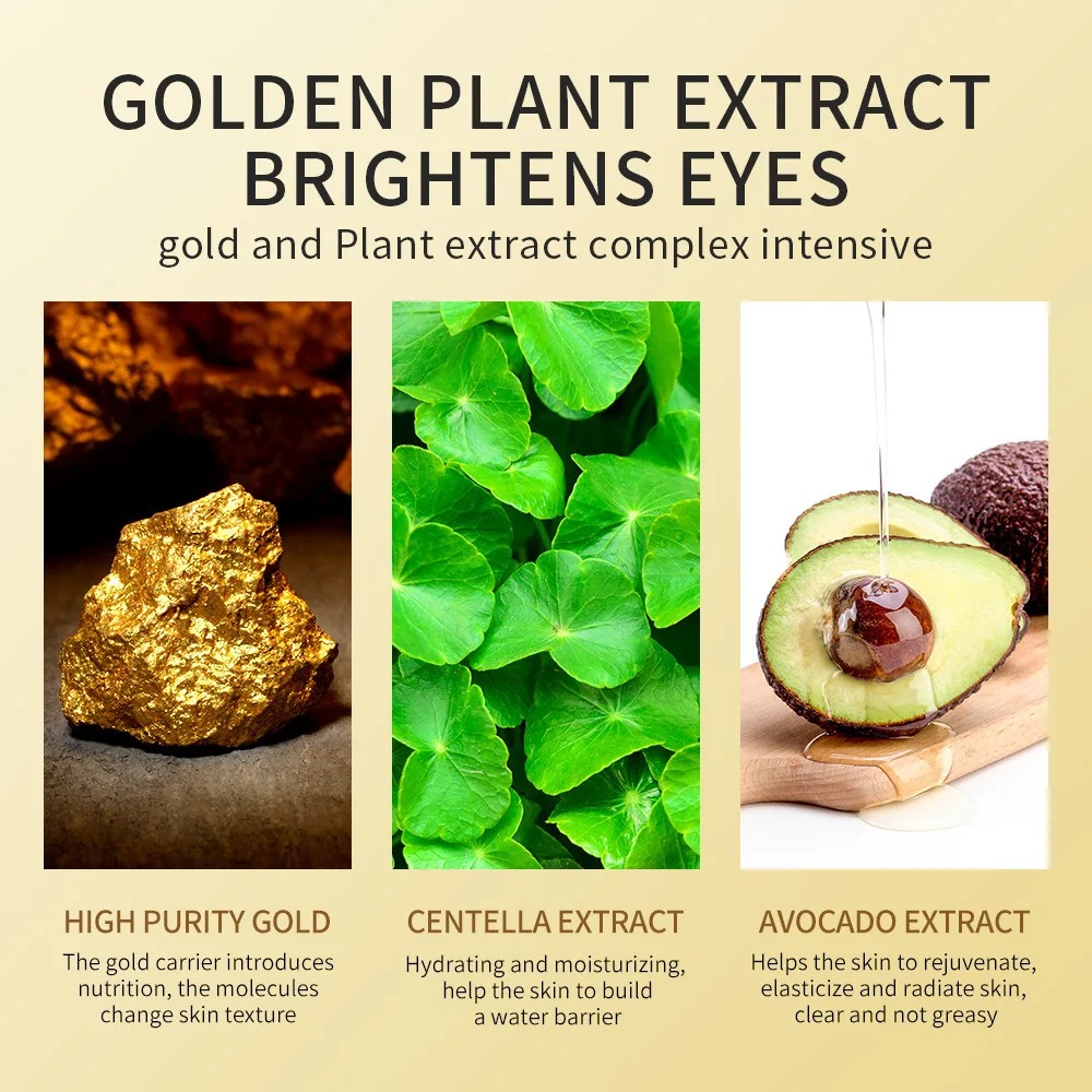 120pcs Avocado Golden Collagen - огляд і ціна Collagen Under Eye Patches
