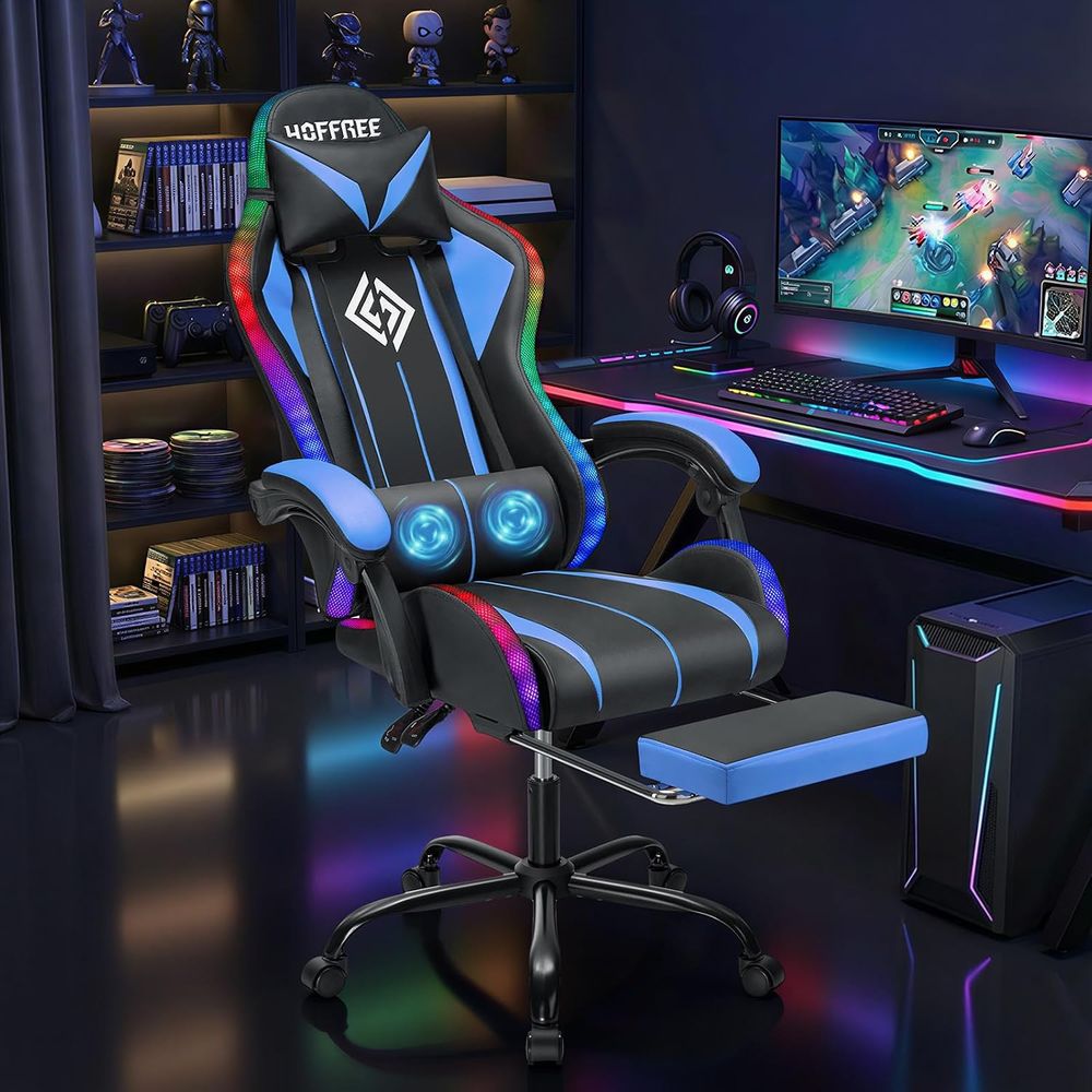 LED Gaming Chair with Massage  - огляд і ціна Massage