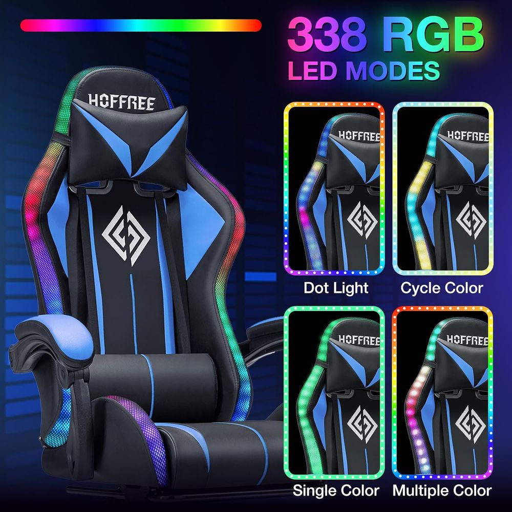 LED Gaming Chair with Massage  - огляд і ціна Massage