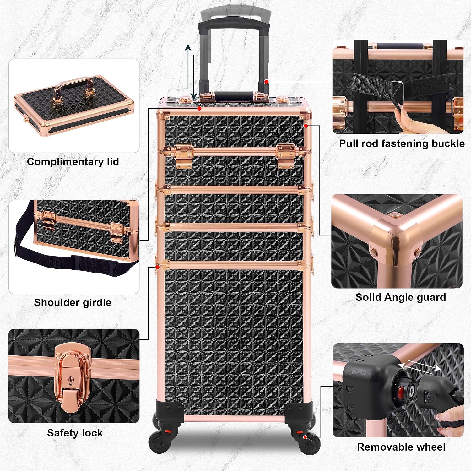 Rolling Makeup Case Makeup Tra - огляд і ціна Makeup