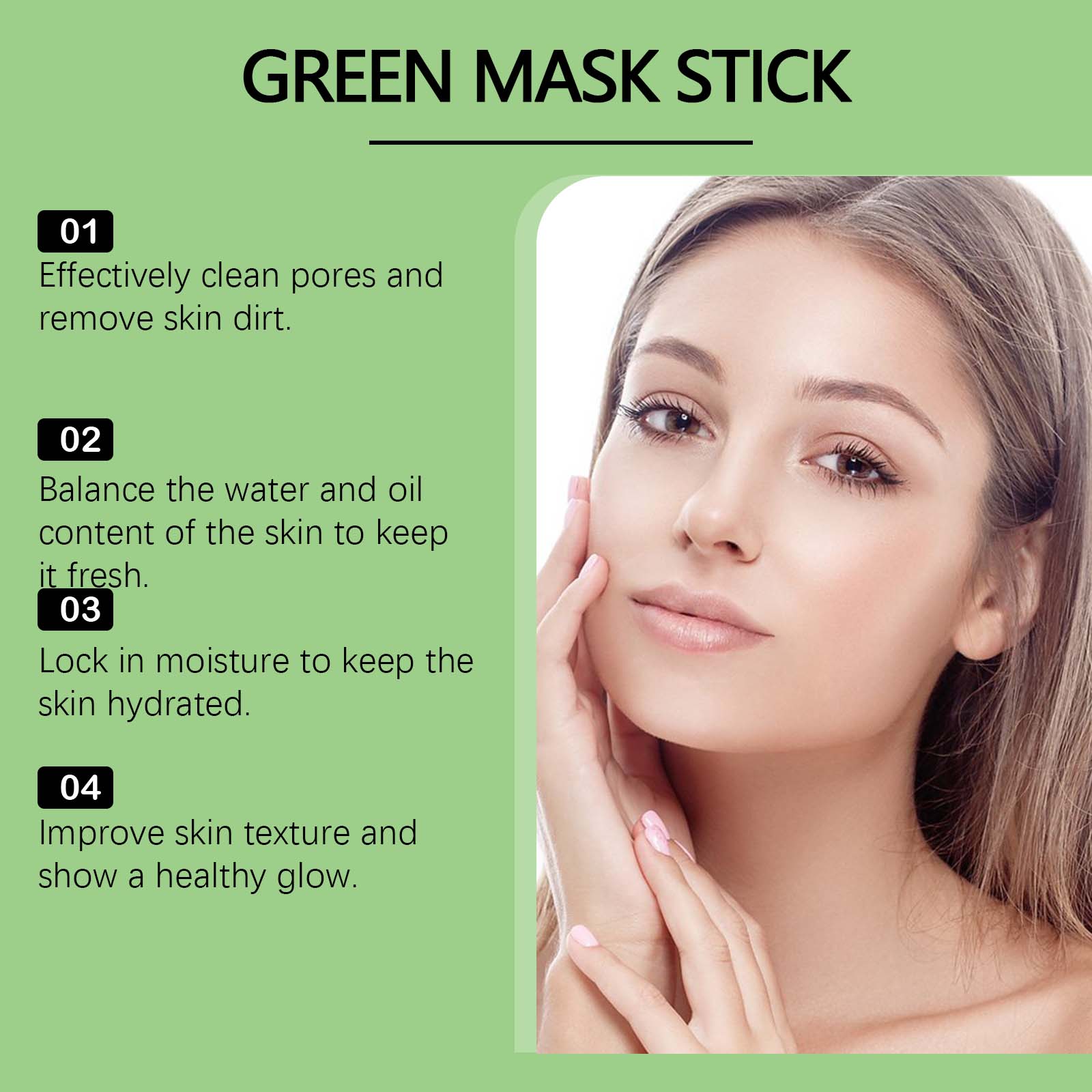 1~5PCS Green Tea Clay Stick Fo - огляд і ціна Green Tea Cleansing Clay Mask