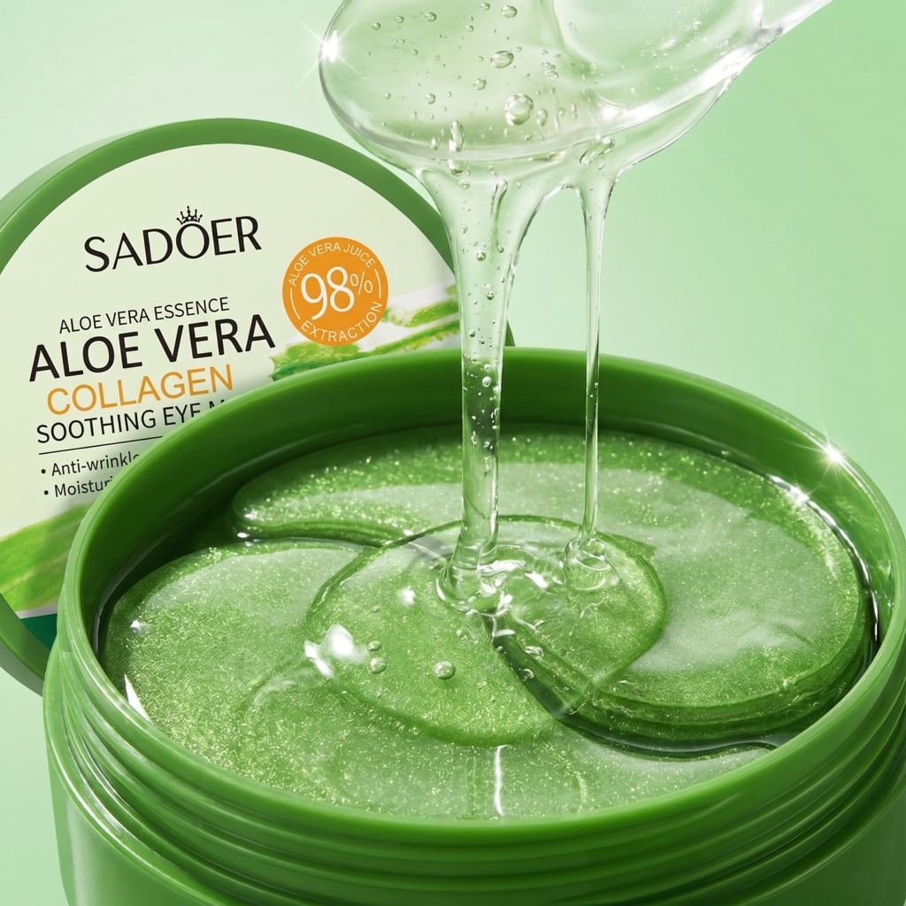 60pcs Aloe Vera Collagen Eye M - огляд і ціна Collagen Under Eye Patches